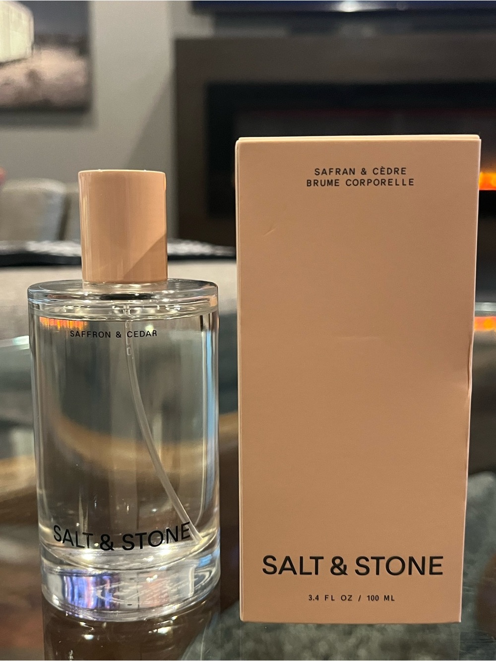Salt & Stone Saffron & Cedar Body Mist — 100mL
